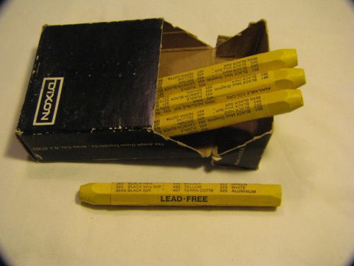 Four old dixon 496 yellow lumber crayons for sale
