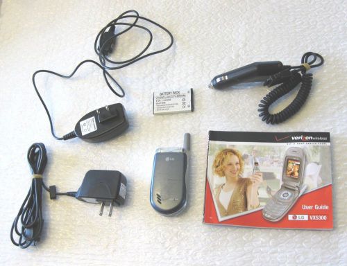 Verizon LG VX5300 Cell Phone Complete Package 4 pcs Chargers set