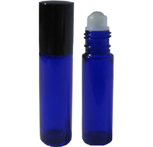 1/3 oz. Glass Essential Oil Roll-On Bottles - Blue 1 gross (144 Roll-On Bottles)