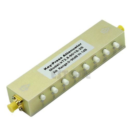 New Adjustable Press Variable Attenuator 5W DC-2.5Ghz 0-90dB SMA 8-key step 1db