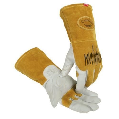 Caiman White Kidskin, Long Cuff, Tig/Plasma, Welding-Revolution Tig Small New