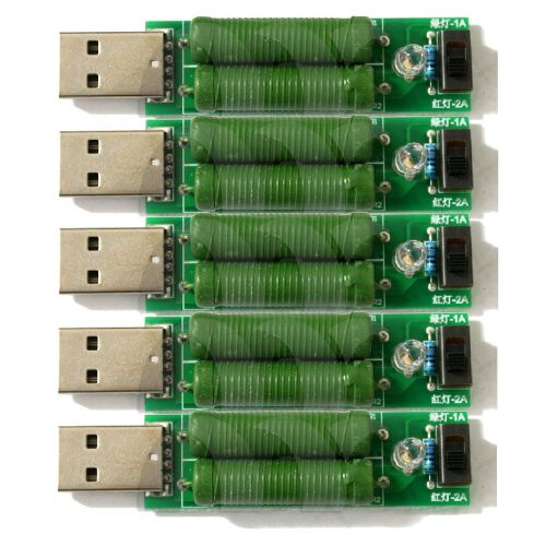 5x USB Load resistor Power Resistors Mobile Power Aging Resistance module 1A 2A