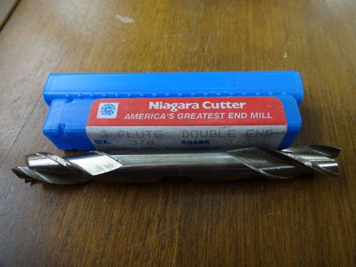 Niagara cutter 3/8&#034; double end 3 flute center cutting end mill bit ~ dte310 for sale