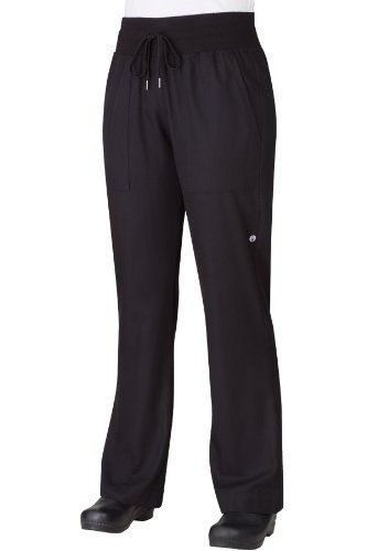 Chef Works PW004 Women&#039;s Comfi Pants, Medium, Black