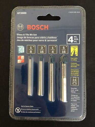 BOSCH GT2000 4 Piece Glass Tile Drill Depth Bit Cracking Long Lasting Use Kit