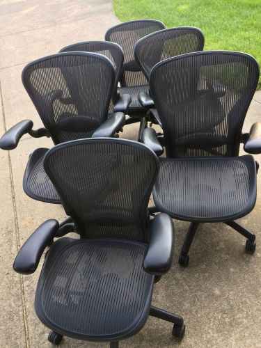 Up To 6 Herman Miller Aeron Mesh Desk Office Chairs Dayton, OH