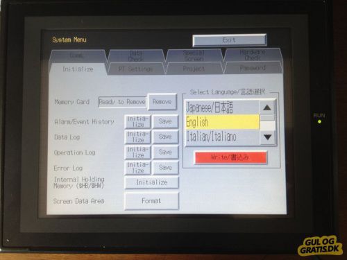 omron CJ1M-CPU11 PLC and NS8-tv00B-V2 Color HMI, touchscreen