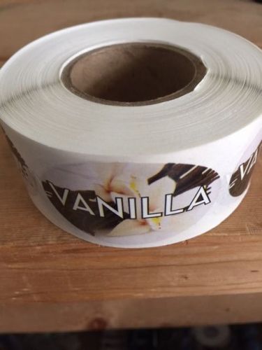 1.25&#034; X 2&#034; VANILLA LABELS 500 PER ROLL GREAT STICKERS