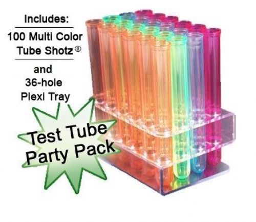 Barproducts.com, Inc. Test Tube Party Pack-100 Tube SHOTZ, 36-hole rack