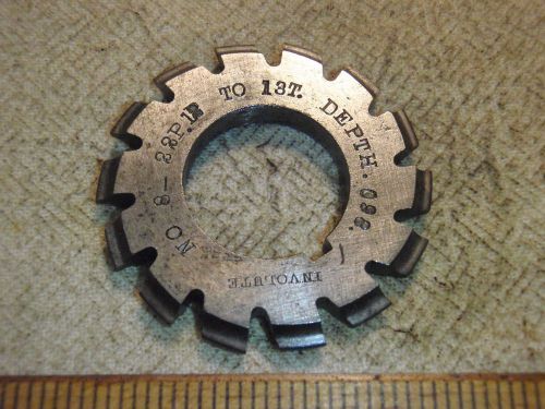 MORSE No 8 - 22P 12 To 13T DEPTH .098 Involute Gear Cutters HS -12 Gear Cutter