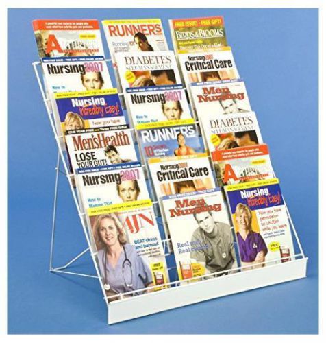 NEW Displays2go Wire Countertop Literature Rack, 6-Tier Brochure Organizer