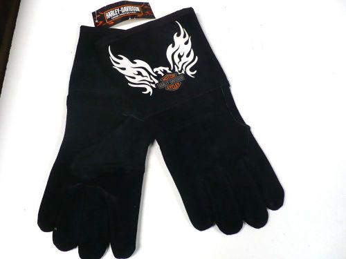 New HARLEY DAVIDSON Flaming Eagle KEVLAR WELDING GLOVES- Size L- Free Shipping