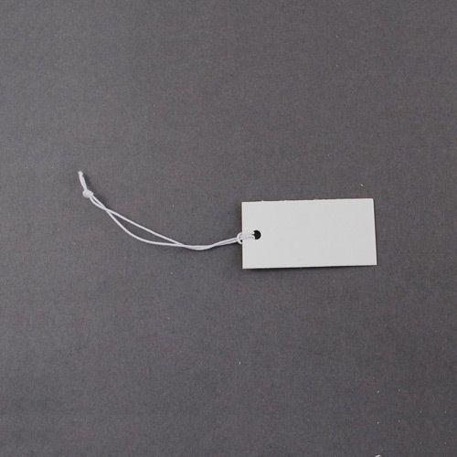 100pcs Paper Price Cards String Pricing Tag Lable Hang Rectangle White 35x18mm