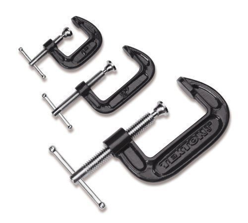 TEKTON 91809 Heavy-Duty C-Clamp Set, 3-Piece , New, Free Shipping