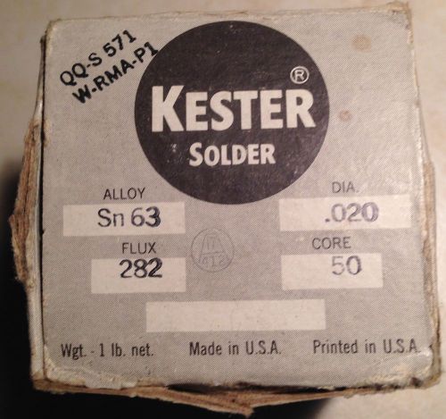 Kester Solder .020 63/37 Flux Core 1 lb.