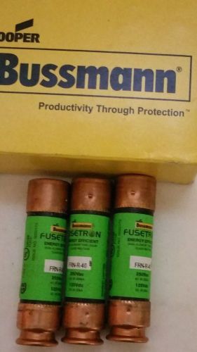 Cooper-Bussmann FRN-R-40 Fusetron Class RK5 40a 250vac Dual Element Time Delay