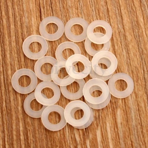 200Pcs White M4 Flat Nylon Plastic Spacer Washers Insulation Gasket Ring 0.9x8mm