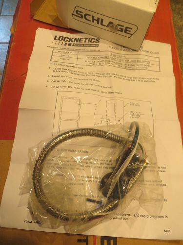 NEW LOCKNETICS SCHLAGE 788C-12 12&#034;  DOOR CORD W/CAPS  W/WIRE