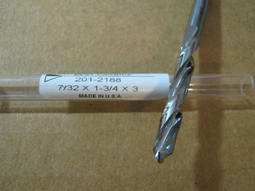 7/32&#034; (.2188) JOBBER (STD) CARBIDE 25 deg HELIX 118 deg SPLIT PT DRILL &#034;NEW&#034;