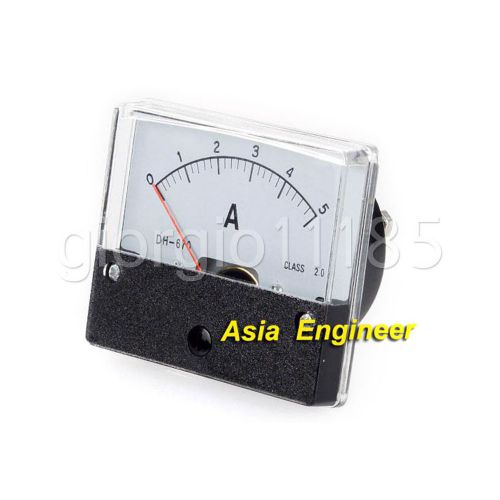 2pcs Rectangle Analog AMP Current Panel Meter Gauge DC 5A