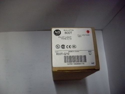 ALLEN-BRADLEY 800T-Q10 PILOT LIGHT 120V SER.N RED NEW!! QUANTITY!