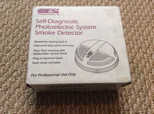 Esl self diagnostic photoelectric system smoke detector - 449cte - new in box for sale