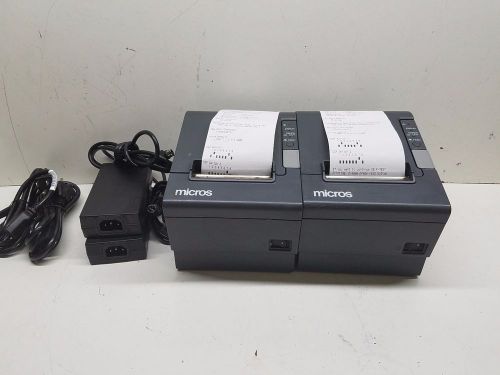 Lot of 2 Micros Epson TM-T88IV POS Thermal Receipt Printer UB-IDN w/Power Supply