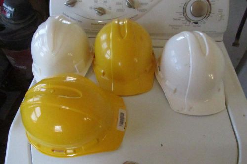 2White Hard Hats,2 Yellow Hard Hats Osha Approved3M,Jackson,XLR3 Chargers