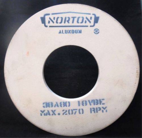 NORTON GRINDING WHEEL 38A80 I8VBE, 12 X 5 X 1/2 RPM 2070