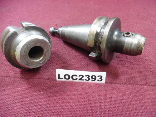 Lot of 2 bt40 end mill tool holders 3/8 &amp; 3/4 &#034;      loc2393 for sale