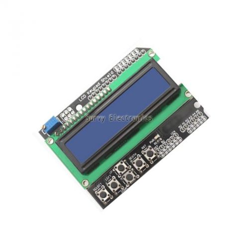 1602 LCD Board Keypad Shield Blue Backlight For Arduino Duemilanove Robot