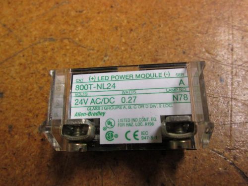 Allen Bradley 800T-NL24 Ser A LED Power Module 24V AC/DC 0.27Watts