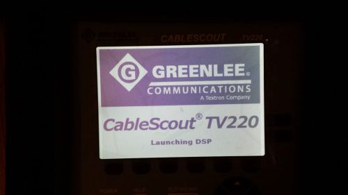 Greenlee tv220 cablescout - tdr cable tester for catv for sale