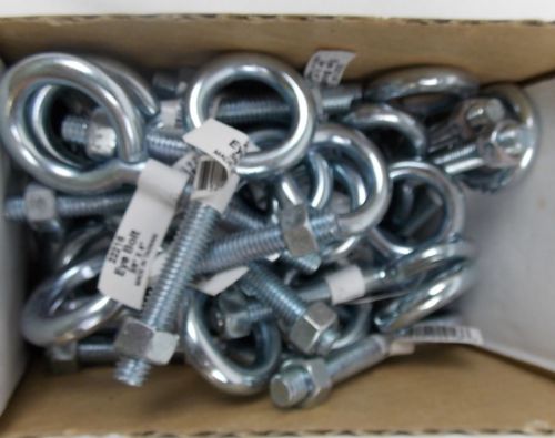 Eye Bolts 3/8&#034; x 4&#034; Zinc Plated #22216 Lot of 40 Bolts