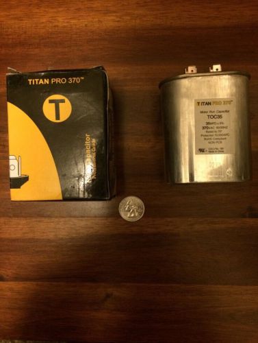 &#034;Titan Pro 370&#034; 35 MFD 370 Vac Motor Run Capacitor -Oval