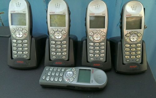 Lot of 5 Avaya 3645 Phones with 4 Chargers 700430416