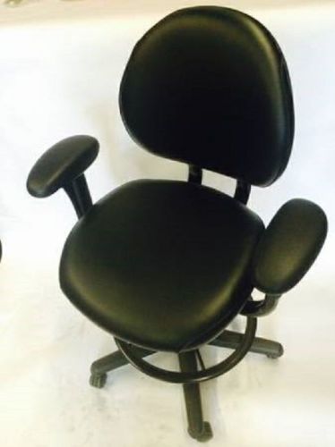 Steelcase black leather criterion workstool for sale