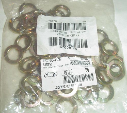 New~qty (50) 5/8&#034; yellow zinc finish high alloy medium split lock washers for sale