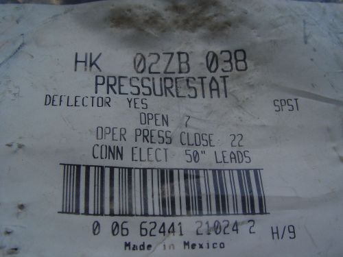 Carrier pressure stat hk02zb038 new for sale