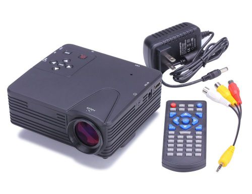 Multimedia led lcd projector hd 1080p pc av vga usb hdmi rienar home cinema for sale