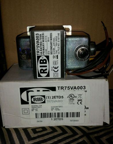 FUNCTIONAL DEVICES INC / RIB TR75VA003 Transformer,Control,Input 277,Output 24