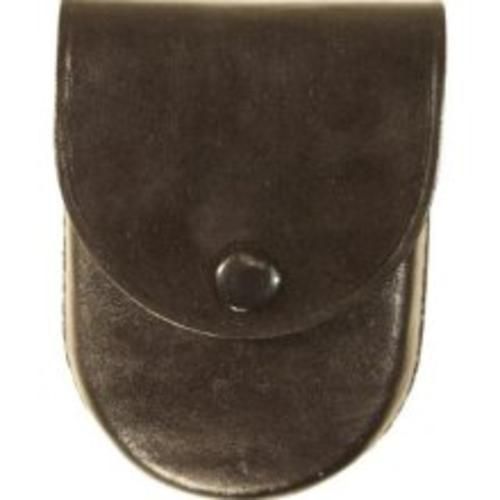 Stallion swm1-1 black leather nickle hardware handcuff holder for s&amp;w m1 &amp; asp for sale