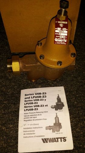 NIB Watts Water Pressure Reducing Valve U5BLPZ3 3/4&#034; .75&#034; U5B-LP-Z3 10-35 PSI