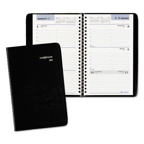 Dayminder recycled weekly appointment book, 4 7/8&#034; x 8&#034; inches, black (g200-00) for sale