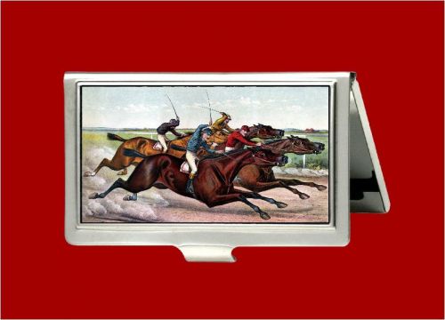 HORSE RACING KENTUCKY DERBY BELMONT STAKES JOCKEY ID BUSINESS CARD HOLDER CASE