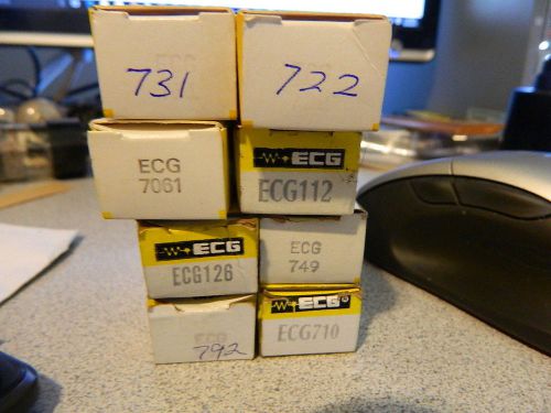 8 Vintage NTE ECG Parts 731 722 112 7061 126 749 792 710