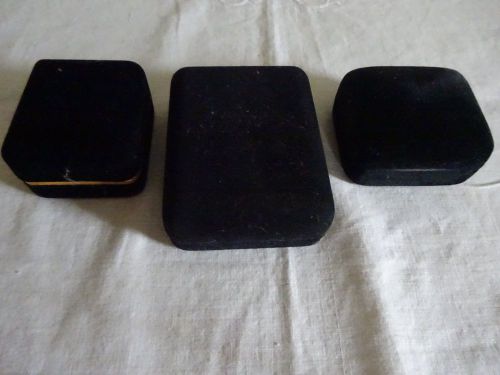LOT OF 3 Black Velvet Jewelry Presentation GIFT Boxes