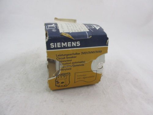 *NEW* SIEMENS 3VE1020-8J MOTOR CONTACTOR STARTER *60 DAY WARRANTY* (TR)