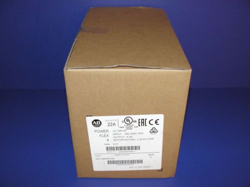 2015 FACTORY SEALED Allen Bradley 22A-D6P0N104 /A PowerFlex 4 AC Drive 3HP