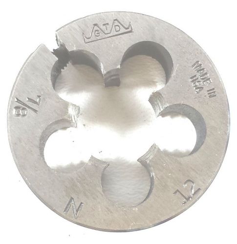 WIDIA GTD 23341 7/8-12 HSS CLEAR 2IN. ROUND ADJUSTABLE CUTTING  DIE